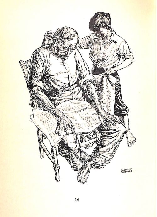 《老人与海》插画